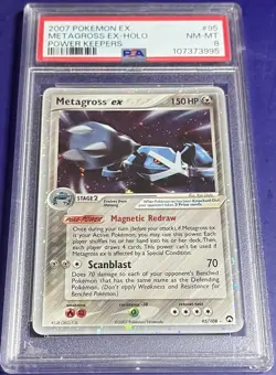 PSA 8 Metagross Ex Holo 95/108 Ex Power Keepers Pokemon 2007 - Image 1