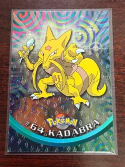 1999 Topps TV Series #64 Kadabra Flames Card Pokemon TCG Foil Black Label - Image 1