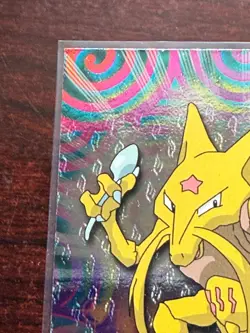 1999 Topps TV Series #64 Kadabra Flames Card Pokemon TCG Foil Black Label - Image 2