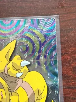 1999 Topps TV Series #64 Kadabra Flames Card Pokemon TCG Foil Black Label - Image 3