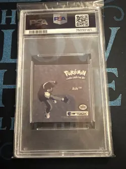 1999 Pokemon Stickers Series 1 Ash PSA 9 Mint Bonus Prism Sticker VINTAGE #PR45 - Image 3