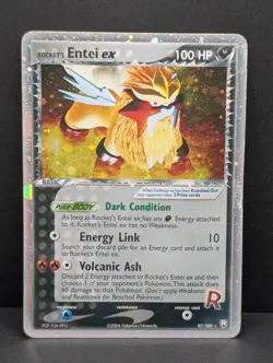 Rocket's Entei ex 97/109 Team Rocket Returns Holo Ultra Rare Pokemon TCG HP+ - Image 1