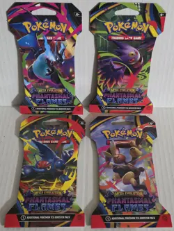 (4) Pokemon Mega Evolution Phantasmal Flames Sleeved Booster Packs Fast Ship 4X - Image 1