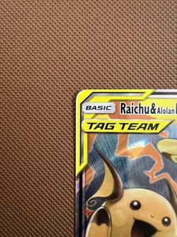 Pokemon Raichu & Alolan Raichu GX 54/236 NM Unified Minds Ultra Rare Holo - Image 2