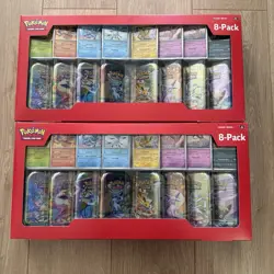 Costco Pokemon Prismatic Evolutions 8 Mini Tins 2 Pack - Image 1