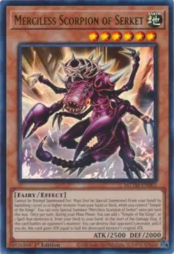 Yugioh! LP Merciless Scorpion of Serket - MZTM-EN002 - Ultra Rare - 1st Edition - Image 1