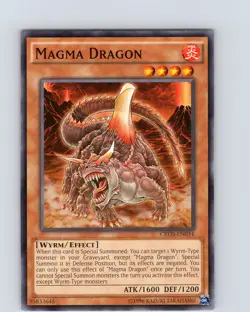 Yu-Gi-Oh TCG Magma Dragon CROS-EN034 Unlimited Regular Common Card NM - Image 1
