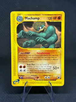Machamp 51/165 Expedition Base Set Pokemon Card Vintage WOTC Non Holo Rare - MP - Image 1