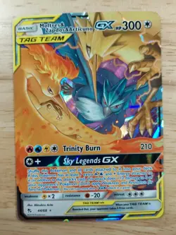 Moltres Zapdos & Articuno GX 44/68 Hidden Fates NM Full Art Pokemon Card - Image 1