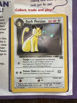 WOTC Dark Persian Black Star Promo 2000 Holo Rare Pokemon Card TCG MINT!!! - Image 2
