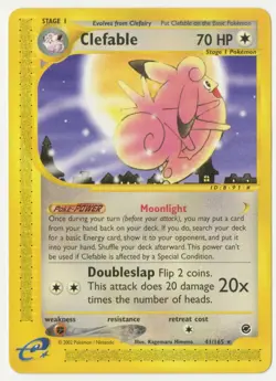 Pokemon - Clefable (Expedition Base Set rare card - 41/165) - Image 1