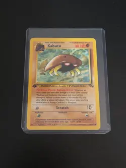 Pokemon TCG Kabuto Fossil 1st Edition Common Card 50/62 Regular - Image 1