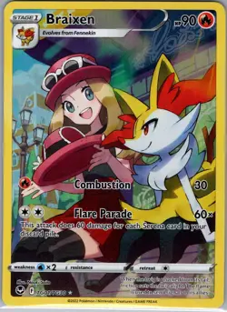 Braixen TG01/TG30 SWSH12: Silver Tempest Trainer Gallery - Pokemon Card - NM - Image 1