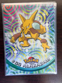 1999 Topps Pokemon Card - TV Animation Edition - #65 Alakazam -Green Logo - Image 1