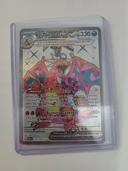 Charizard EX Obsidian Flames Full Art Ultra Rare Holo Card #215/197 NM Condition - Image 1