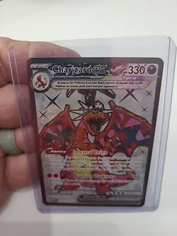 Charizard EX Obsidian Flames Full Art Ultra Rare Holo Card #215/197 NM Condition - Image 4