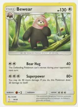 Pokemon - Bewear (Alolan Raichu Half Deck promo card - 18/30) - Image 1