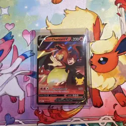 Lances Charizard v SWSH133 Promo Card Celebrations Series, Near Mint Condition - Image 1