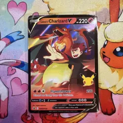 Lances Charizard v SWSH133 Promo Card Celebrations Series, Near Mint Condition - Image 2