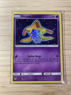 Shining Jirachi 42/73 Shining Legends Holo Rare Pokemon Card 2017 LIGHTLY PLAYED - Image 1
