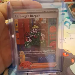 Lt. Surge’s Bargain Mega Evolution 185/132 Illustration Rare Pokemon Card - Image 1
