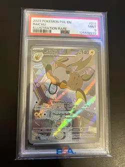 PSA 9 MINT Raichu 211/193 Illustration Rare 2023 Paldea Evolved Pokemon Card - Image 1