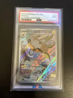 PSA 9 MINT Raichu 211/193 Illustration Rare 2023 Paldea Evolved Pokemon Card - Image 3