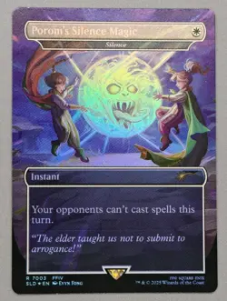 MTG x FINAL FANTASY SECRET LAIR - POROM'S SILENCE MAGIC #7003 RAINBOW FOIL - Image 1