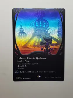 Uthros, Titanic Godcore Borderless Extended Art FOIL Edge of Eternities NM MTG - Image 1