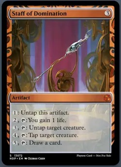 Mox Opal, Staff of Domination Foils Proxy High-Quality Laminated Set - Image 1