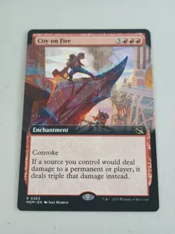 MTG City on Fire Extended Art 0363 M PF March of the Machine Magic NM - Image 1