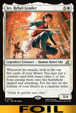 1x - Jet, Rebel Leader - FOIL #78 - Avatar: Eternal - NM MTG - Image 1