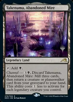 MTG Takenuma, Abandoned Mire - Foil - Promo Pack, Promo Pack, Moderately Played, - Image 1