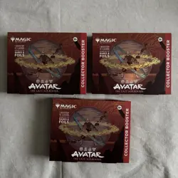 Magic The Gathering Avatar The Last Airbender Collector Booster Box NEW LOT OF 3 - Image 1