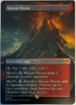 MTG - Mount Doom (Borderless) Universes Beyond: the Lord of the Rings 0343 - NM - Image 1