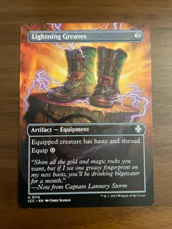 NM Lightning Greaves (Borderless) 0114 Lost Caverns of Ixalan MTG Card Commander - Image 1