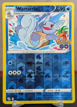 Pokemon Wartortle #016/078 Pokemon GO Reverse Holo English - Image 1