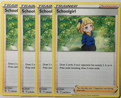 POKEMON 4X SCHOOLGIRL 239/264 FUSION STRIKE UNCOMMON NEAR MINT-PLAYSET - Image 1