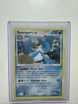 SWIRL Swampert 9/106 Holo Rare Pokemon Cars - DP Great Encounters - LP - Image 1