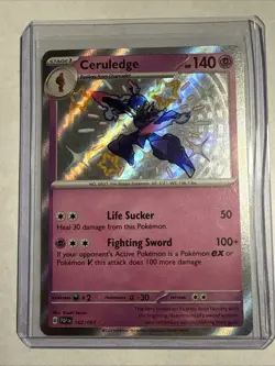 2024 Pokemon TCG Scarlet & Violet Paldean Fates #162 Ceruledge SH - Image 1