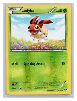 Pokemon TCG Ledyba 6/146 XY Base Set Reverse Holo LP - Image 1