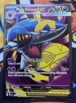Pokemon TCG - Mega Sharpedo EX 113/094 - Phantasmal Flames Full Art English NM - Image 1