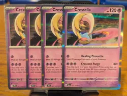 Pokemon TCG Shrouded Fable Cresselia Holo Rare 021/064 x4 Playset - Image 1