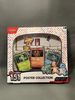 Pokemon TCG Scarlet & Violet 151 Poster Collection Box New Sealed 3 Boosters - Image 1