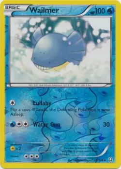 1x Wailmer - 25/124 - Uncommon - Reverse Holo Lightly Played Pokemon BW - Dragon - Image 1