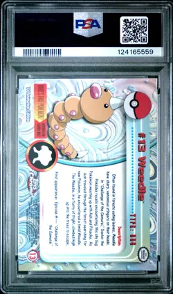 2000 TOPPS CHROME POKEMON T.V. #13 WEEDLE PSA 10 - Image 2