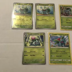 Lot Of 5 Bulbasaur and Ivysaur Pokemon Cards - Image 2