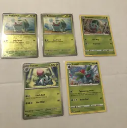 Lot Of 5 Bulbasaur and Ivysaur Pokemon Cards - Image 3