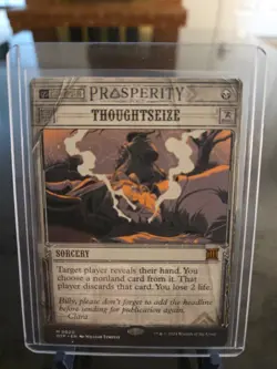 MTG Thoughtseize Outlaws of Thunder Junction: Breaking News, Regular Card #0020 - Image 1