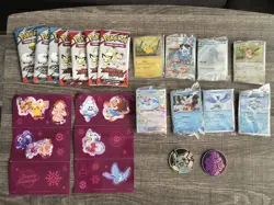 2025 Pokemon Calendar Promo 8 Cards + Destined Rivals/Journey Together fun packs - Image 1